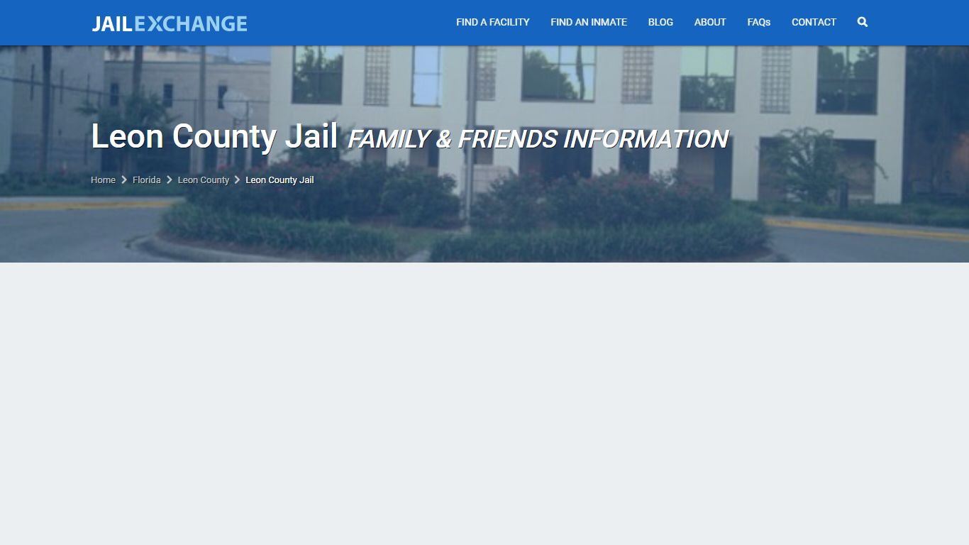 Leon County Jail FL | Booking, Visiting, Calls, Phone